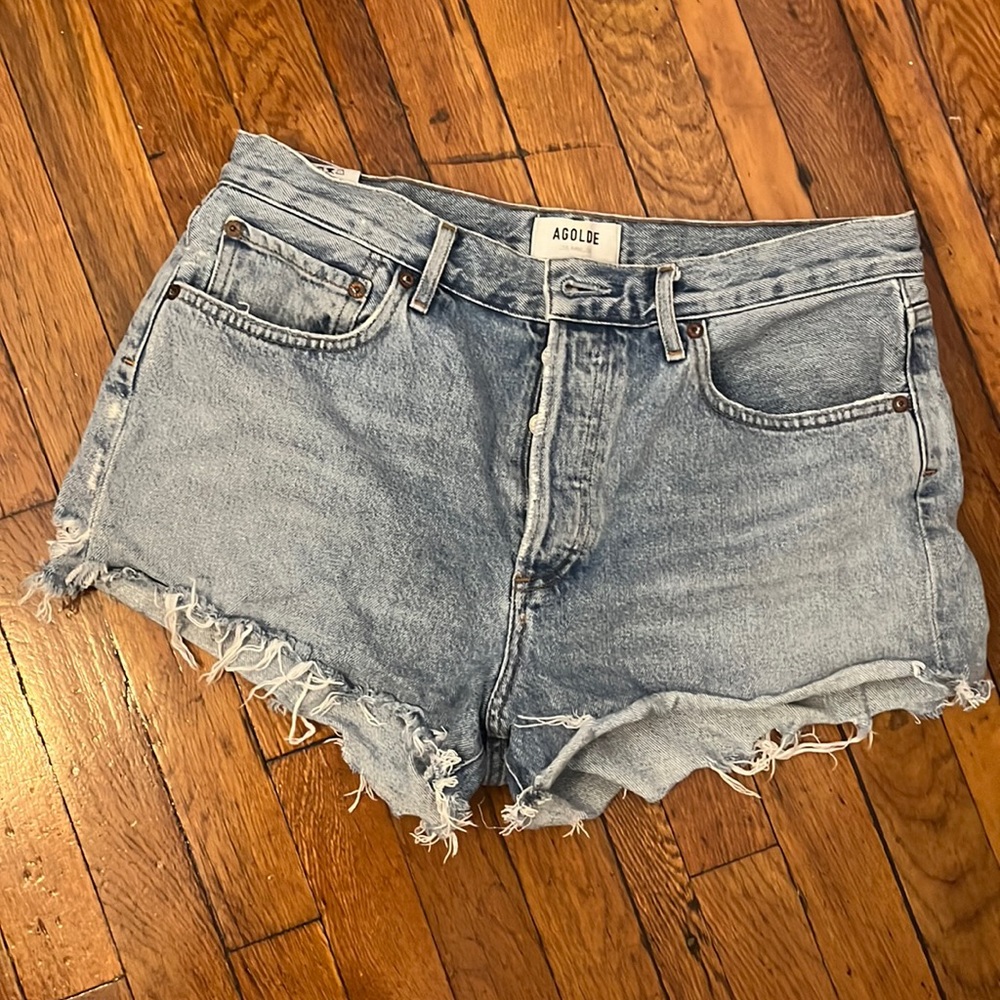 AGOLDE Parker jean shorts